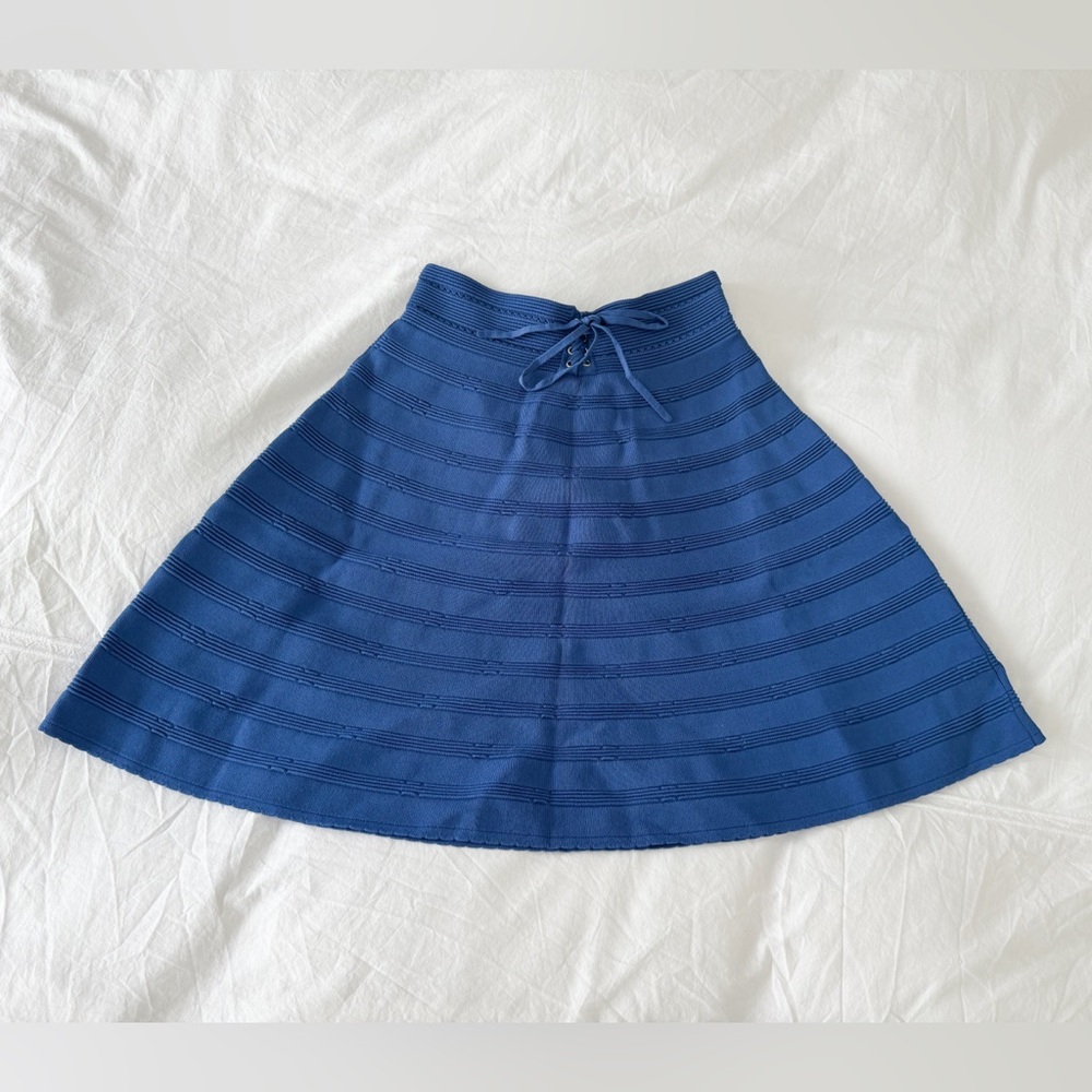 Sandro Blue A-Line knit Skirt